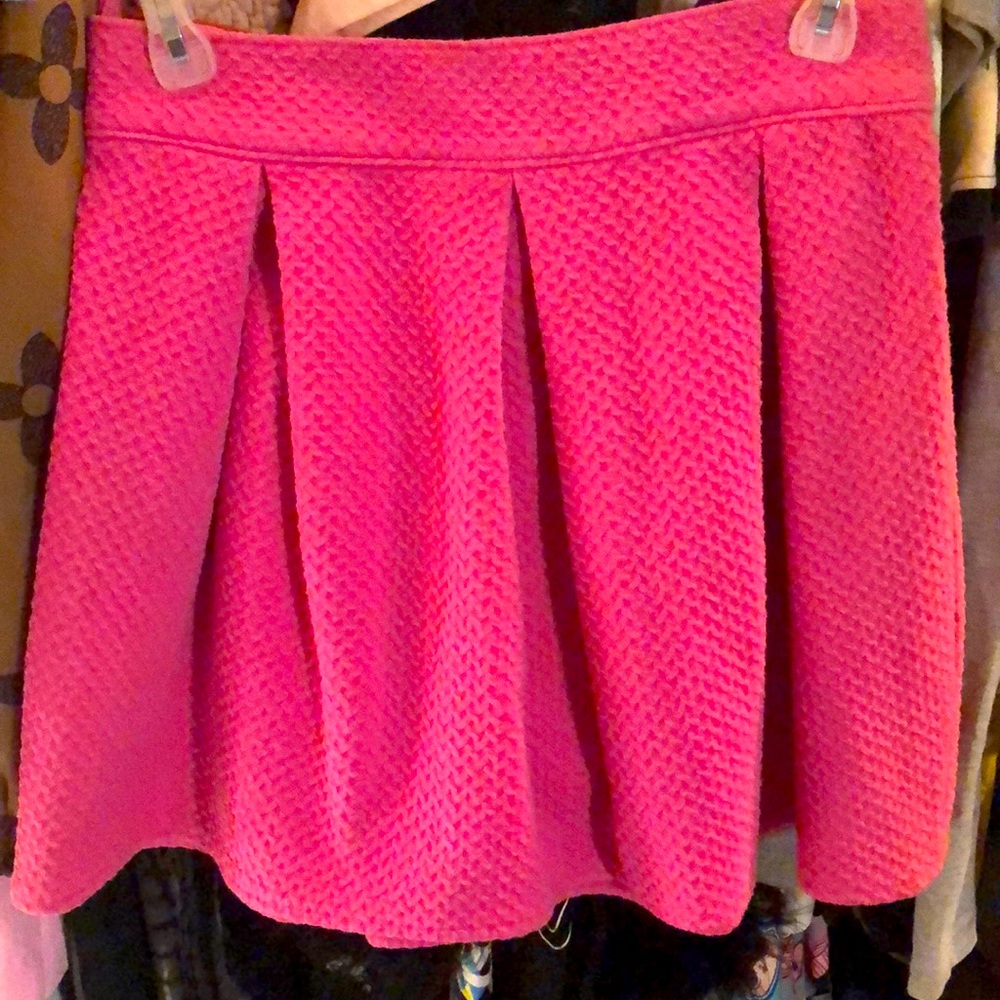 Skirt. Pink. Pleated. Bethany mota. Barely worn. It’s just sitting in my closet